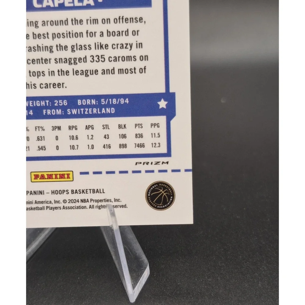 2024-25 NBA Hoops Premium Clint Capela #40 Purple Refractor /249 Atlanta Hawks